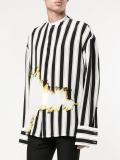 bleach and stripe print shirt