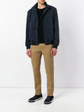 buttoned bomber jacket