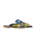 embroidered floral mules 