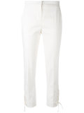 skinny, cropped trouser with lace-up side detail