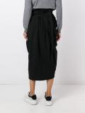ruched detail wrap skirt