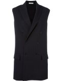sleeveless double breasted jacket