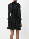 sheer panel dress