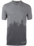 skyline print T-shirt