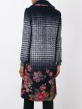 plaid floral mid coat