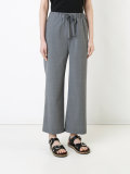 wide-leg cropped trousers