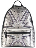 high shine printed backpack 