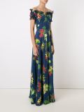 off-shoulder flared long dress
