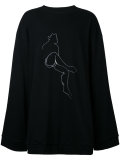 human figure print long sweatshirt 