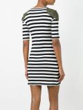 shoulder detail striped dress