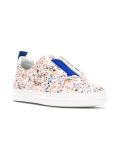 splatter print slip-on sneakers