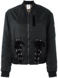 tie-up detailing bomber jacket