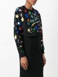 sequin star embroidered sweatshirt