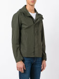 zipped hooded jacket