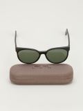 flat top round framed sunglasses