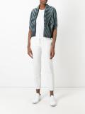 three-quarters sleeve pleated jacket