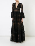 v-neck lace gown