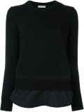 layered effect knit sweater