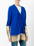 high shine print cardigan 