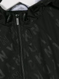 logo print hooded jacket