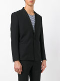 PYTHON-EFFECT SHAWL COLLAR JACKET