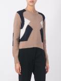 geometric colour block jumper