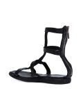 rear zip flat sandals