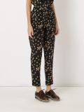 high waist printed trousers