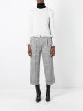 plaid cropped trousers