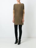 geometric print slit sides blouse