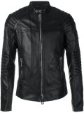 zipped biker jacket