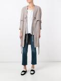 Dove leather coat