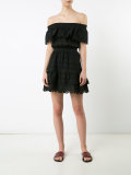 Off The Shoulder Ruffle Eyelet Dress