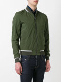 striped detail bomber jacket