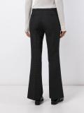 checked flared trousers
