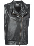 sleeveless biker jacket 