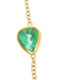 18K gold and emerald necklace