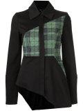 asymmetric panelled jacket