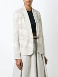 stripe boxy blazer