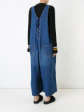 denim lace-up dungarees