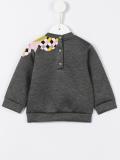 checked flower sweatshirt