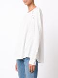button detailing flared T-shirt