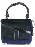 braided top handle shoulder bag