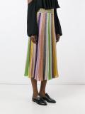 pleated midi skirt
