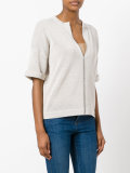 knitted v-neck top