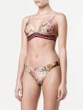 'Tropicale' floral print bikini top