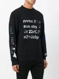 faded stamp print sweatshirt