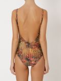 open back printed swimsuit