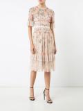 floral embellishment sheer dress