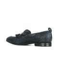 interlaced leather mocassins